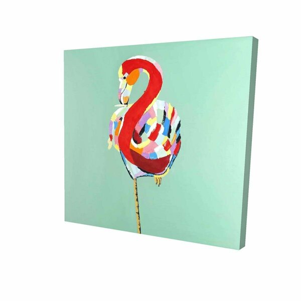 Begin Home Decor 32 x 32 in. Colorful Abstract Flamingo-Print on Canvas 2080-3232-AN234-1